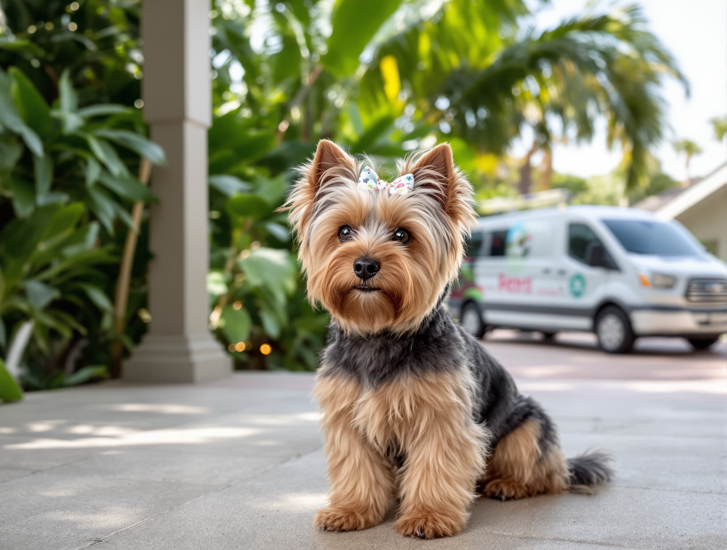 Groomed Yorkie Coconut Grove