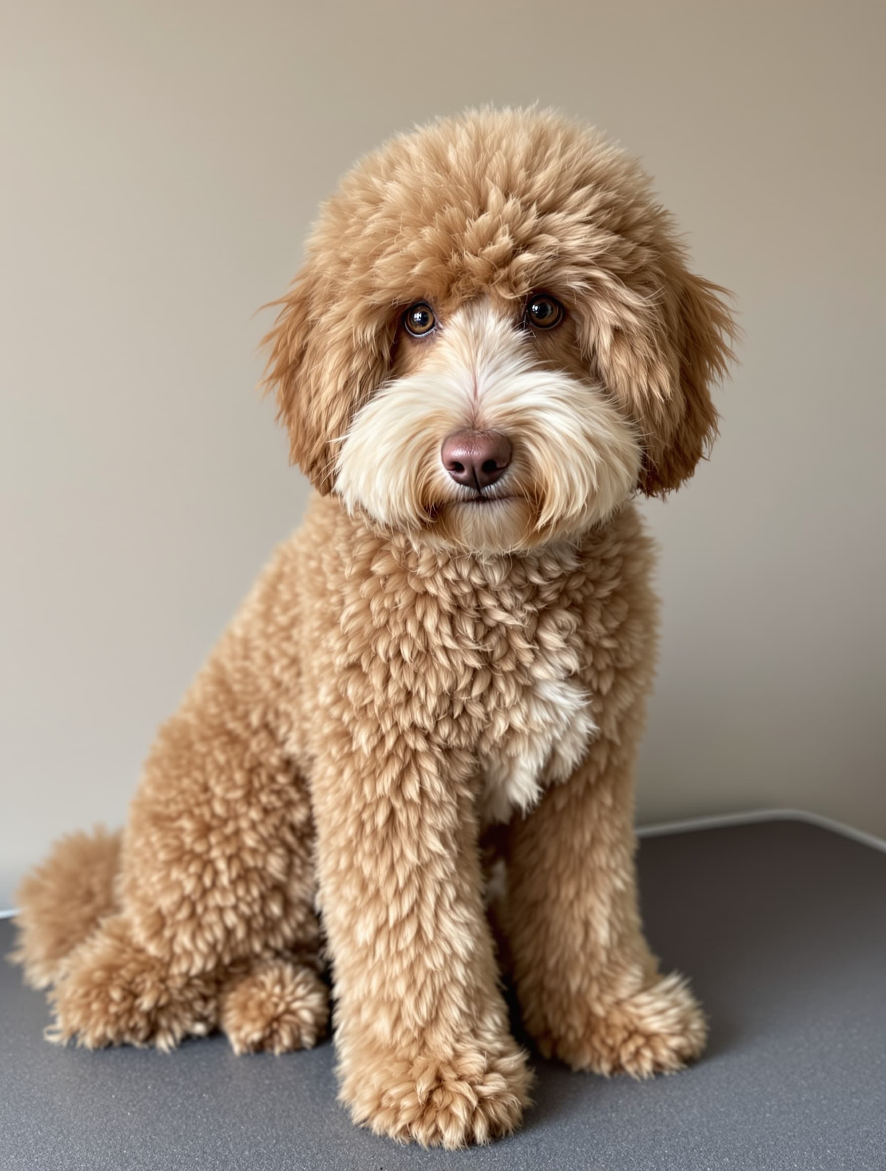 Standard Poodle before grooming